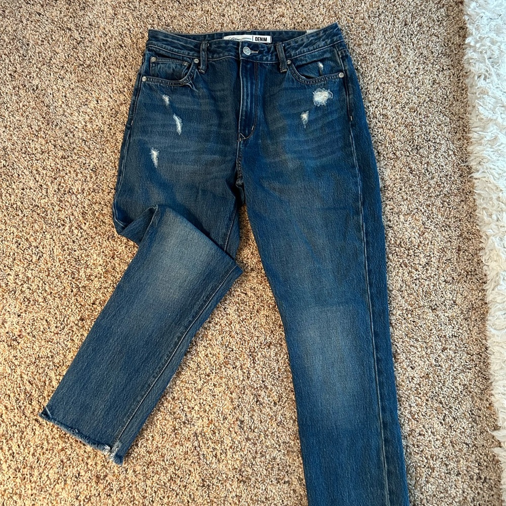 Lovers and friends embroidered jeans